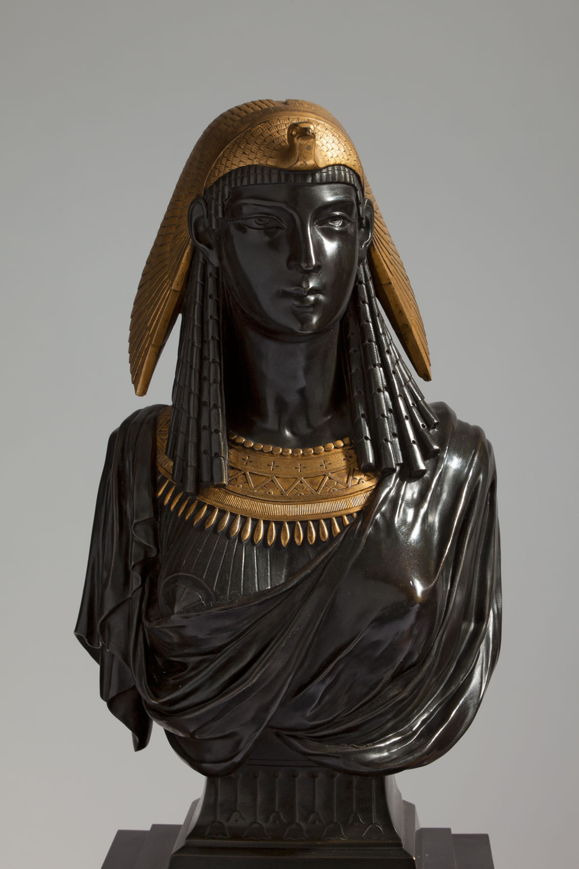 Servant Egyptian Clock Garniture